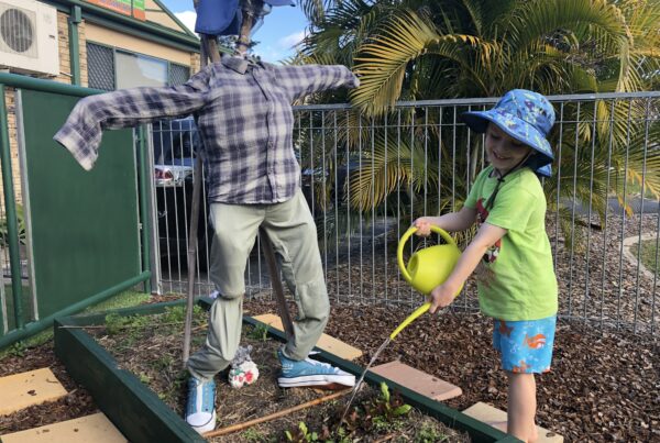 Garden care in the Sea Turtles program at Bright kids ELC in Nerang