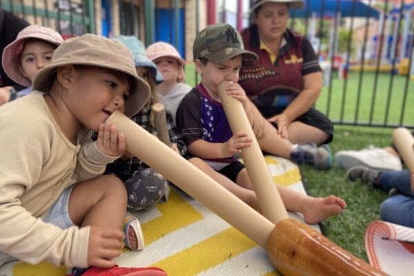 Didgeridoo playing for our Empowering Our Youth Indigenous program at Bright Kids ELC in Nerang Didgeridoo playing for our Empowering Our Youth Indigenous program at Bright Kids ELC in Nerang, best childcare centre, long daycare