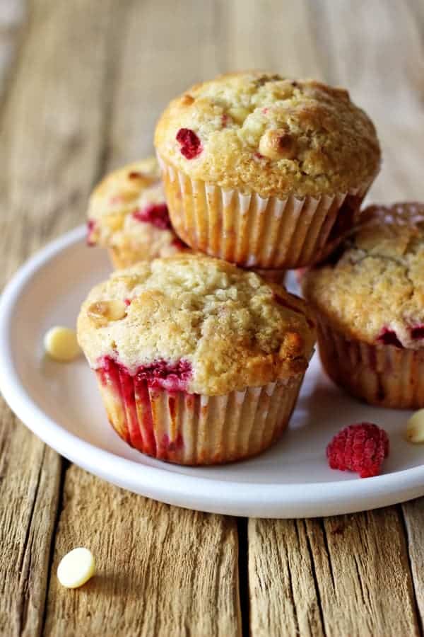 Valentine’s Day Raspberry White Chocolate Muffins