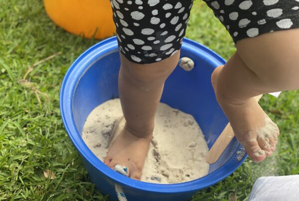 Exploring nature the toddler way at bright Kids ELC Nerang in the Dolphins room, best childcare centre, long daycare centre