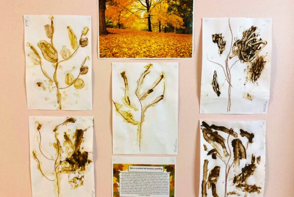 Spices sensory painting with snakes at Bright Kids ELC in Nerang, best childcare centre, long daycare centre