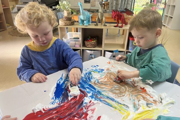 Creative Colour Play in the Dolphins room at Bright Kids Centre in Nerang best childcare Centre long daycare