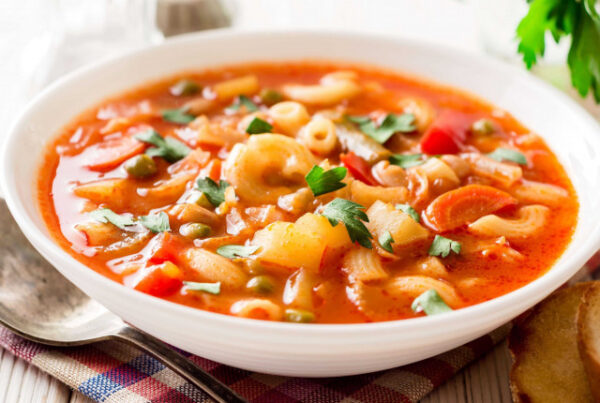 Minestrone soup for lunch at Bright kids Centre in Nerang long daycare best childcare Centre